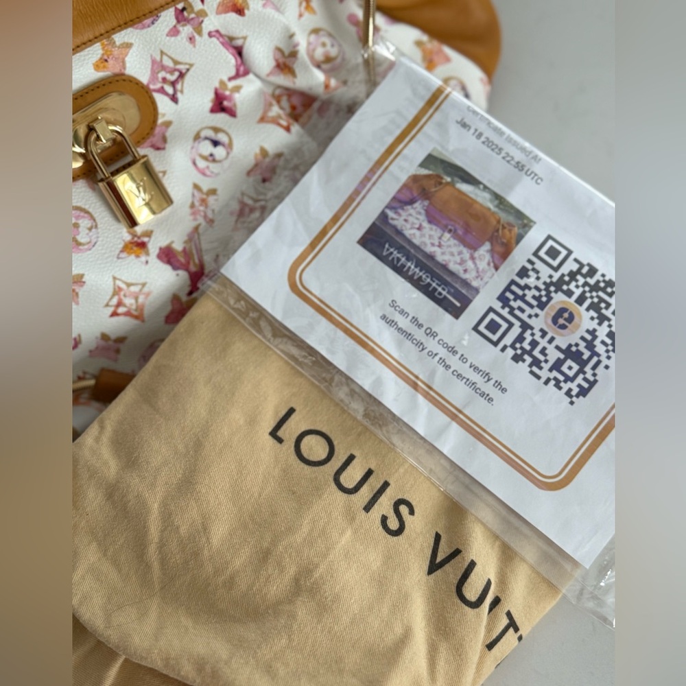 LOUIS VUITTON Jamais Richard Prince Aquarelle Watercolor Tote - COA & Dust Bag - Picture 16 of 16